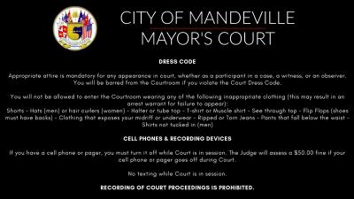 Mayor's Court Rules
